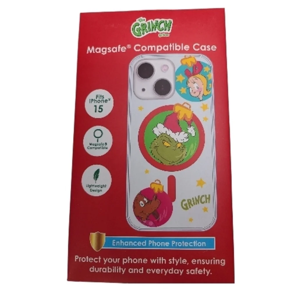 The Grinch Christmas iPhone 15 Case - Festive Green Design