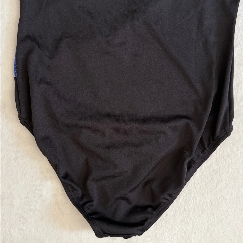{Danskin} Freestyle | Asymmetrical Strap Geo Gymnastics Dance Leotard (L 10/12)