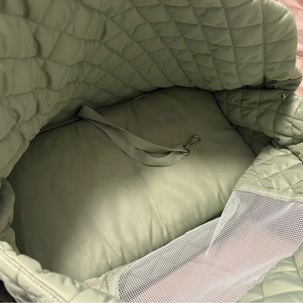 Quilted Green Dog Carrier