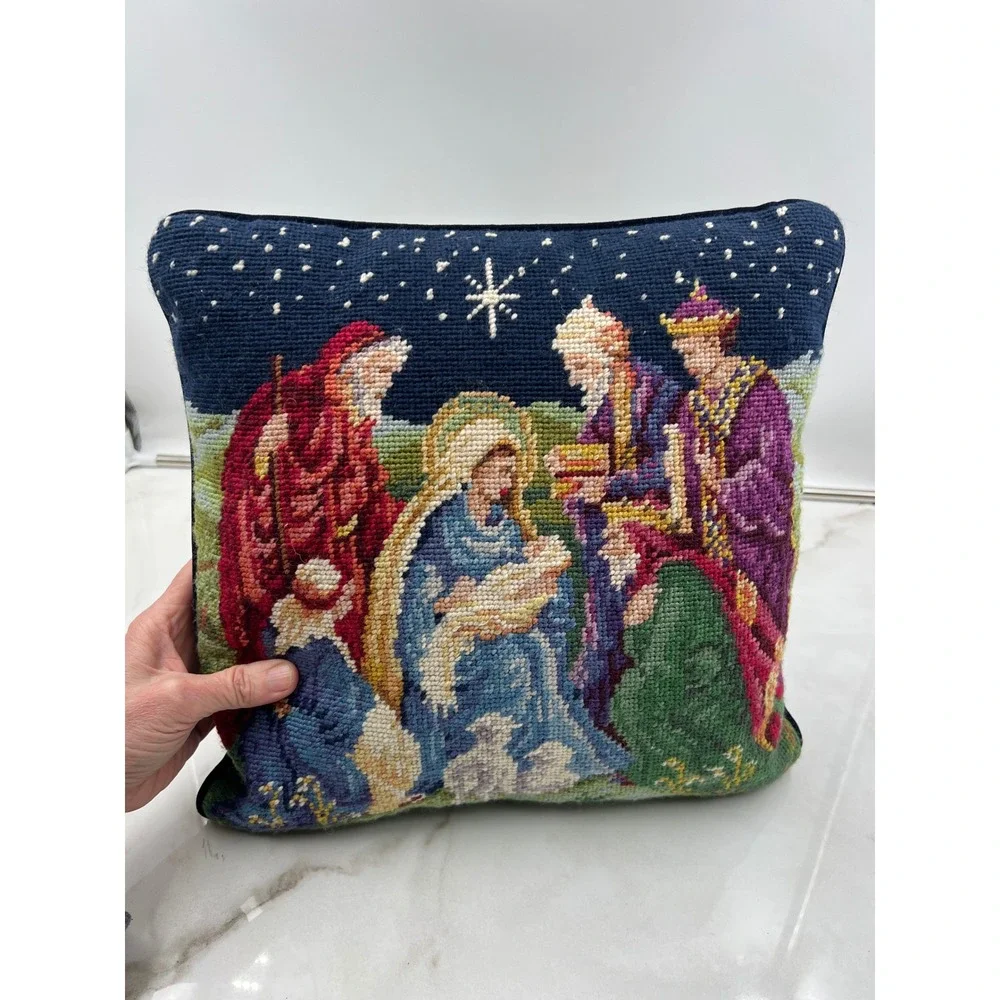 N/A handcrafted needlepoint