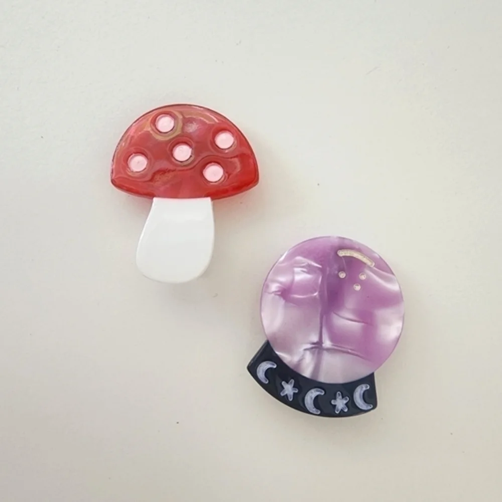 NEW Bundle Magic Crystal Ball Mushroom Hair Clips