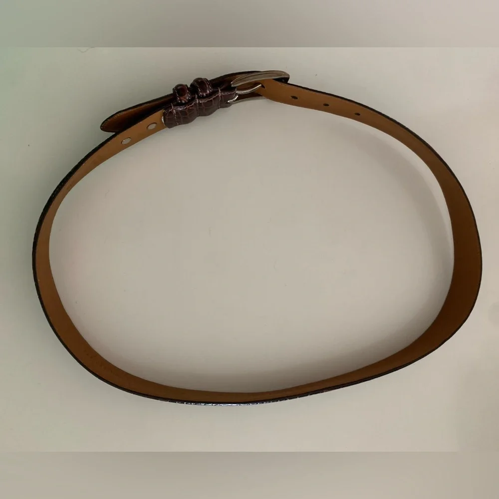 Polo Brown Leather Belt with Buckle size 34