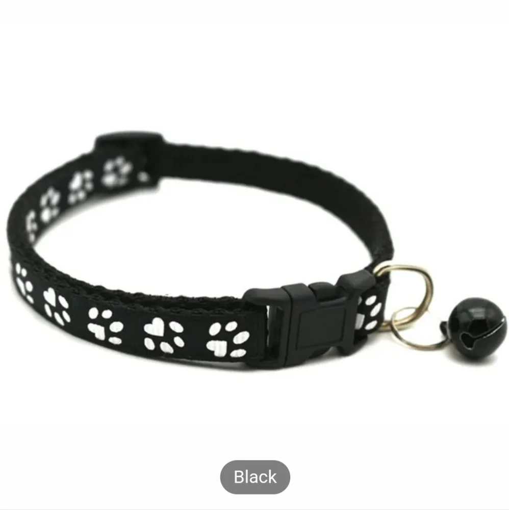 5/$20 or 3/$15 🐱🐾🐶 Cat/Dog Adjustable Paw Print Collar w Matching Bell NWT