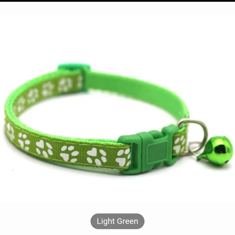 5/$20 or 3/$15 🐱🐾🐶 Cat/Dog Adjustable Paw Print Collar w Matching Bell NWT