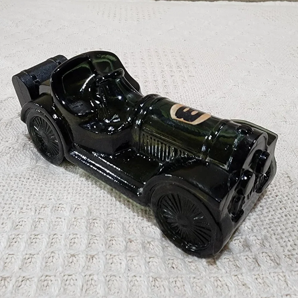 Vintage Avon ROADSTER Green Collectors Car No Label Full Glass Green Bottle