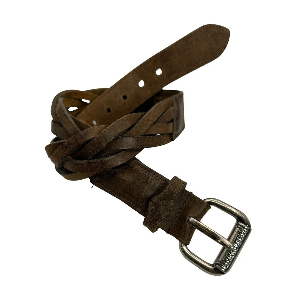 HARLEY-DAVIDSON MEN FULL GRAIN COWHIDE LEATHER BROWN BELT 98481-95VM S 28/30