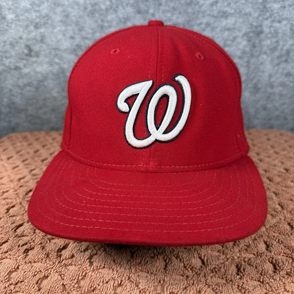 Washington Nationals Fitted Cap Red 7 1/2 New Era 59FIFTY USADA MLB
