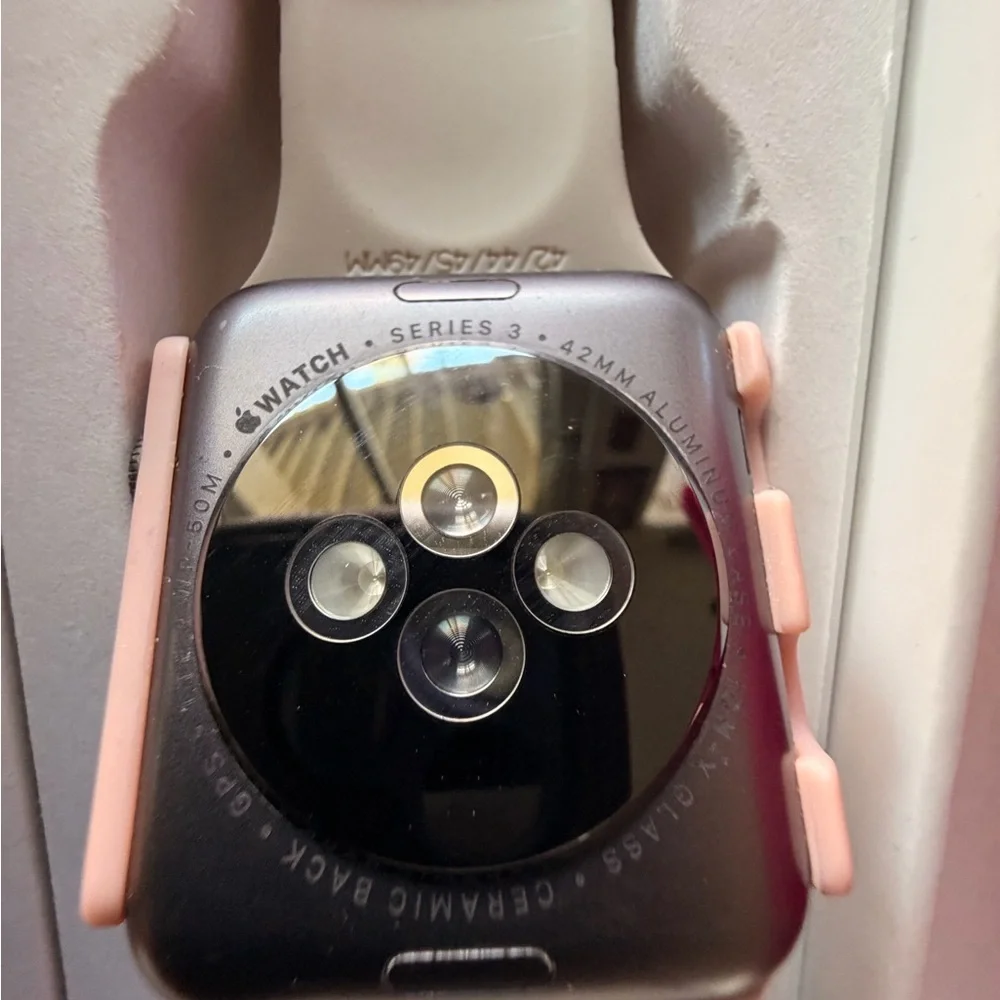 Apple Watch Series 3 with Rose Gold Textured Band