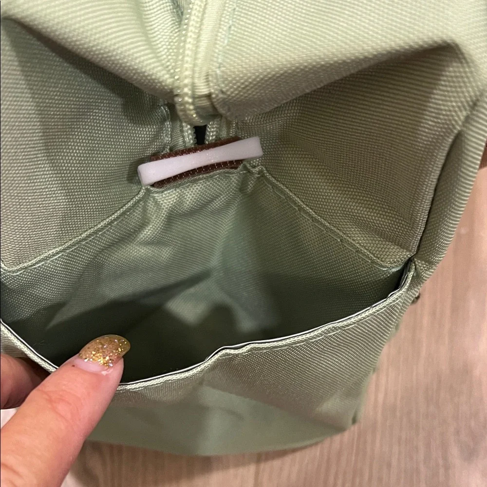 Mint Green Lunch Tote Bag with Pink Handles