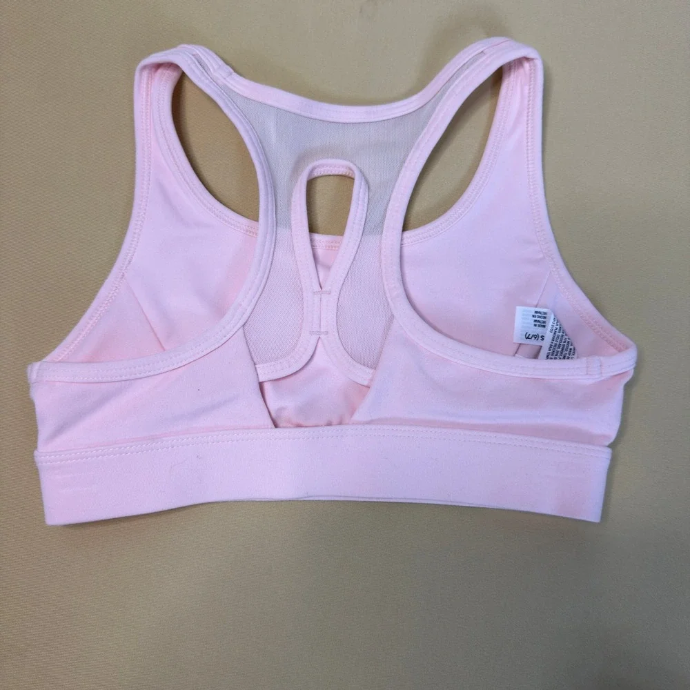 NEW All in Motion Girls Sports Bra Size S 6/7 Pink Mesh Back Activewear