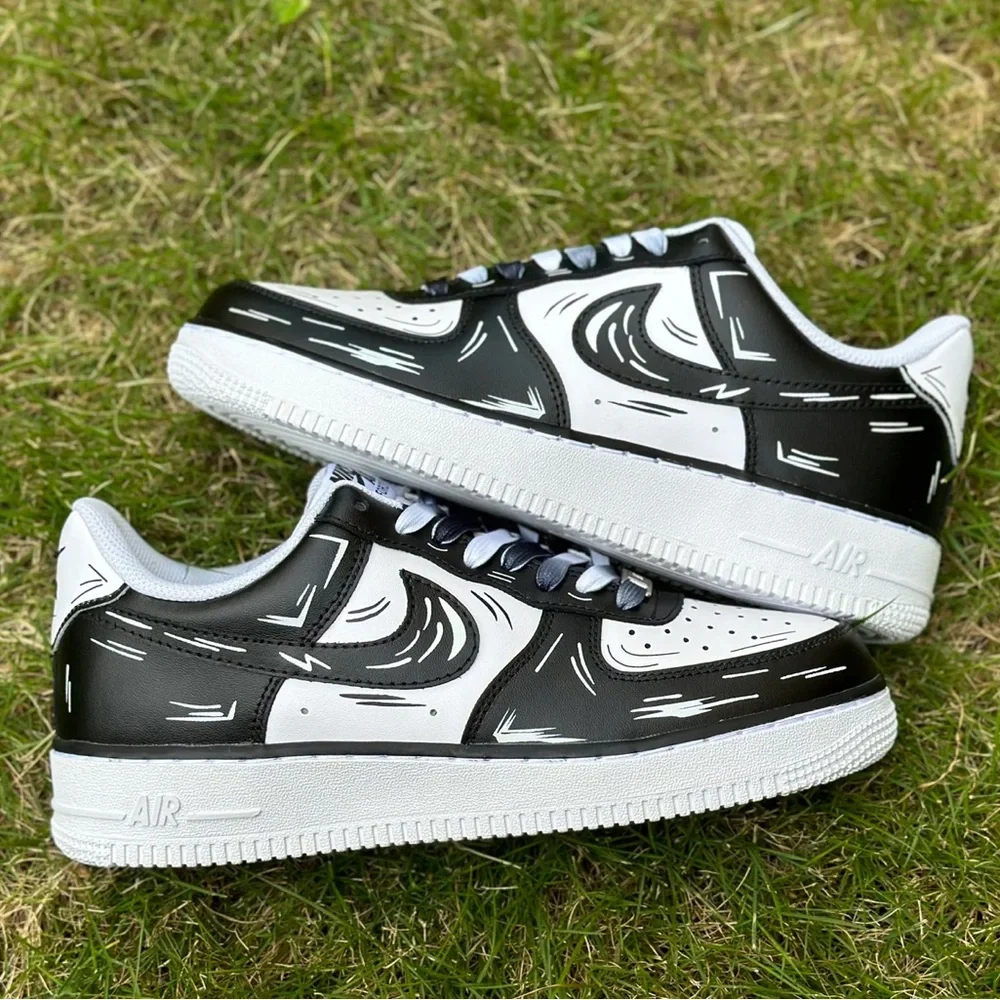 Cartoon Black and White custom sneakers