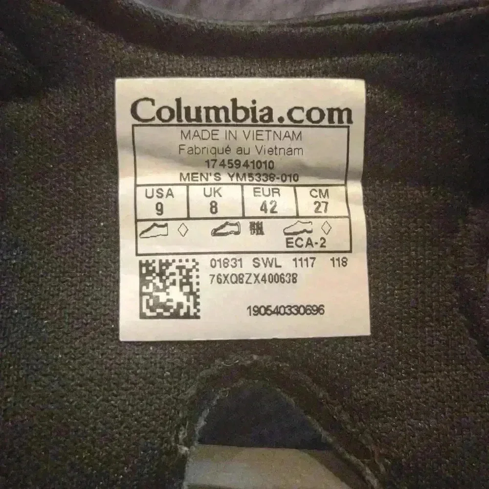 Men's Columbia‎ Thunder Rapids sport sandals gray/black size 9
