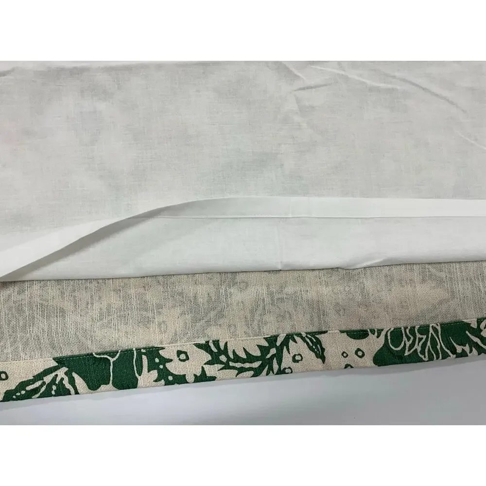 April & Olive Axminster Cotton Valance Floral Tailored Window 72X16 Machine Wash