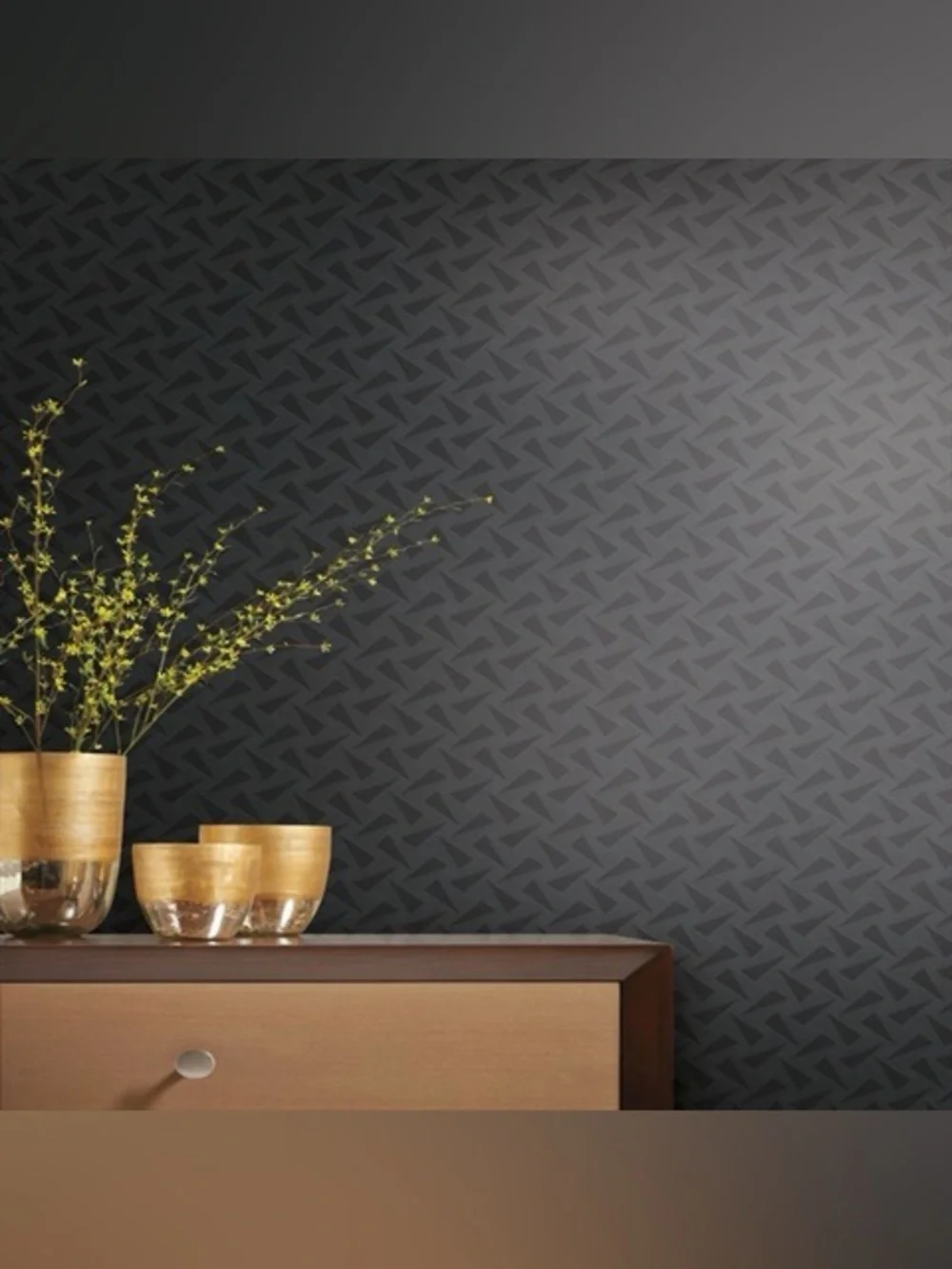 YORK WALLCOVERINGS Petite Pivots Roll of Wallpaper Roll 27’ L x 27” W Black Gray