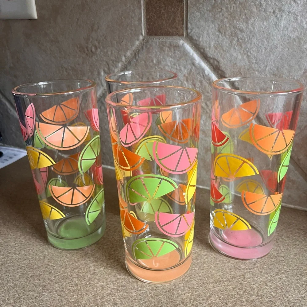 TMD Holding Mid Century Citrus Fruit Drinkware/Cups