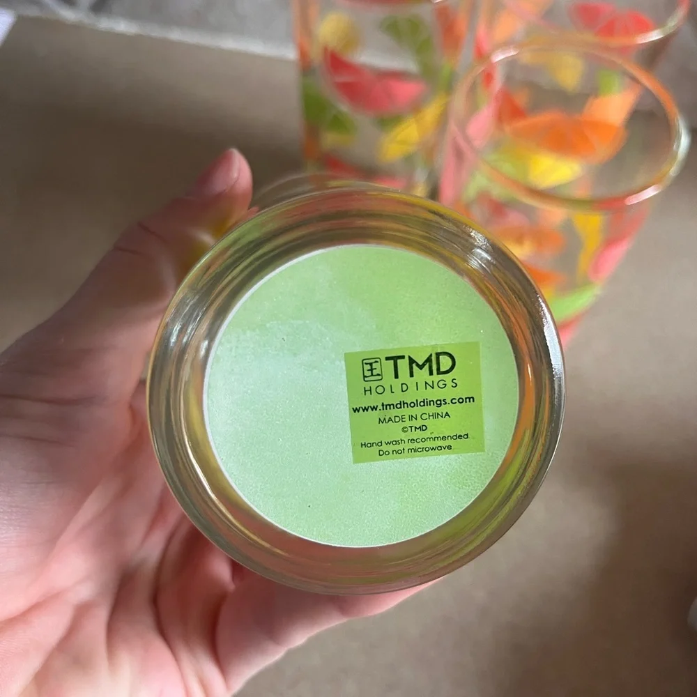 TMD Holding Mid Century Citrus Fruit Drinkware/Cups
