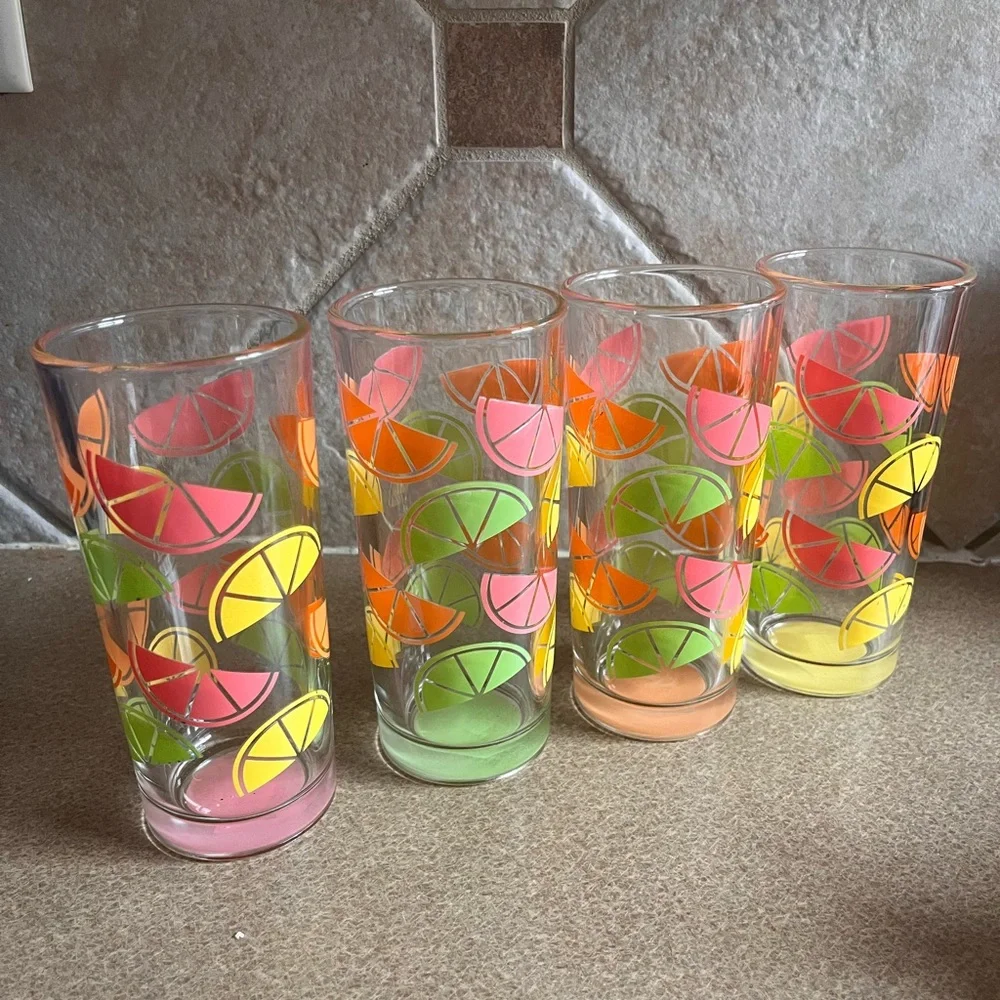 TMD Holding Mid Century Citrus Fruit Drinkware/Cups