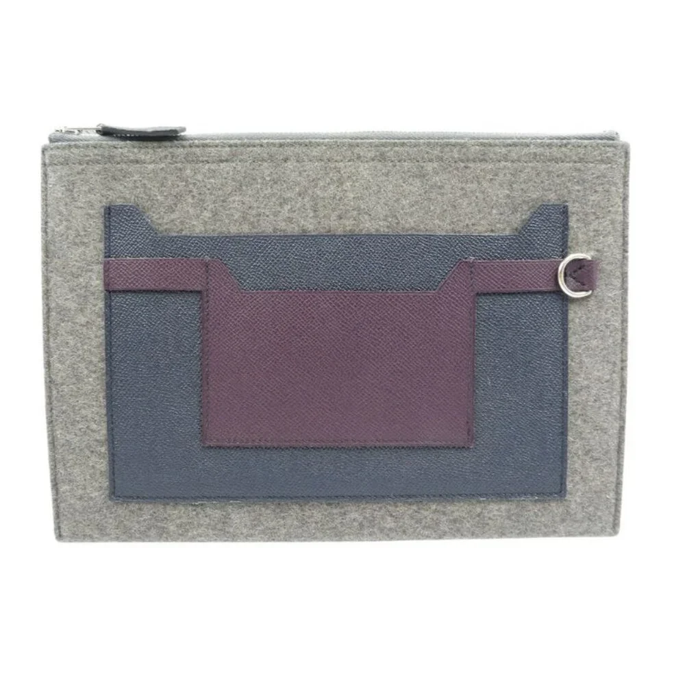 Hermes Toudou 29 Veau Epsom Felt Silver Hardware Grimoire Blue Indigo Lesan