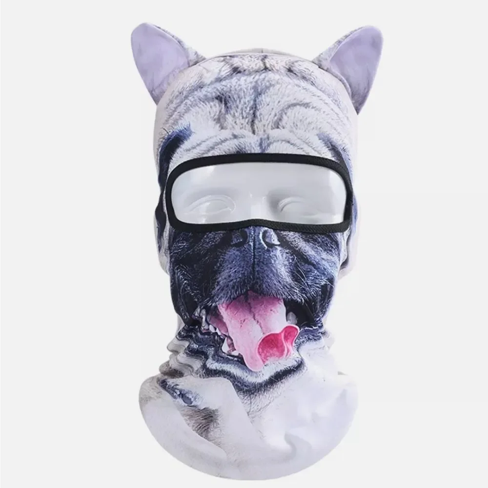 Breathable 3D Animal Printing Balaclava Cycling Hat Dog Cat Ears Full Face Mask