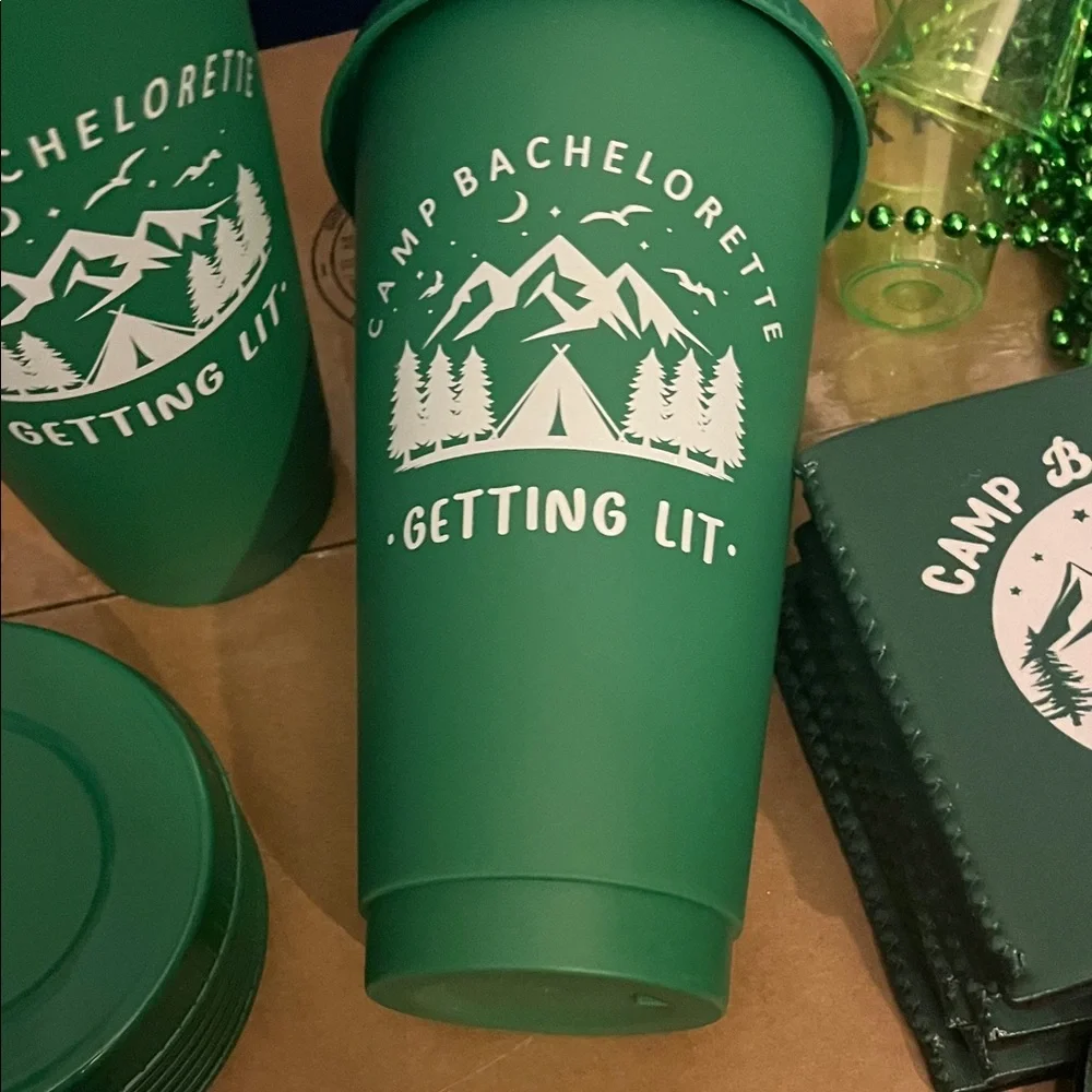 Camp Bachelorette bright green