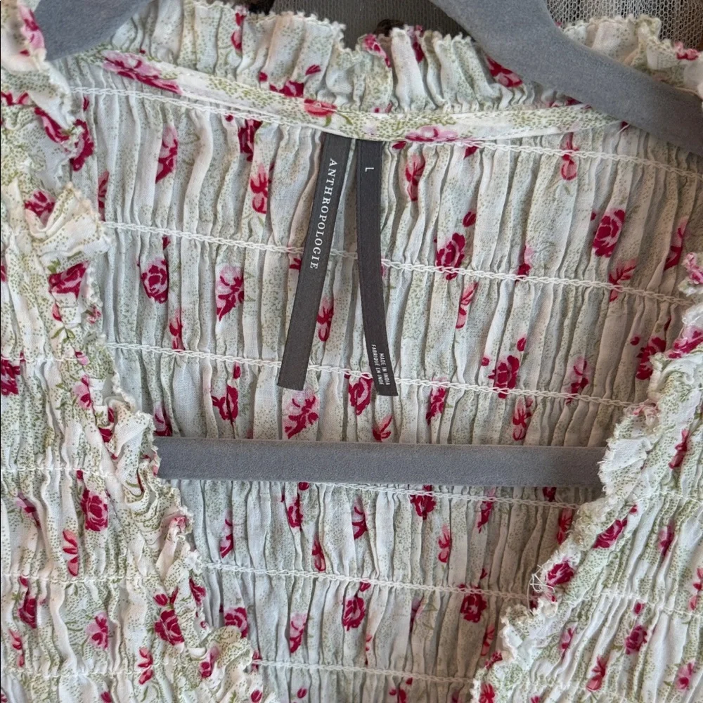 Anthropologie cream peplum