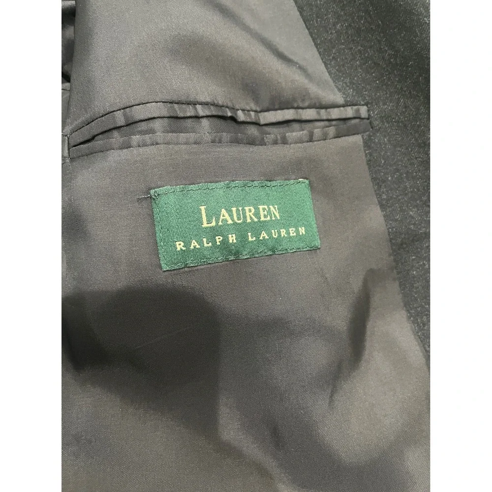 Lauren Ralph Lauren Wool Cashmere Blazer Charcoal Grey Sport Coat Made in Canada