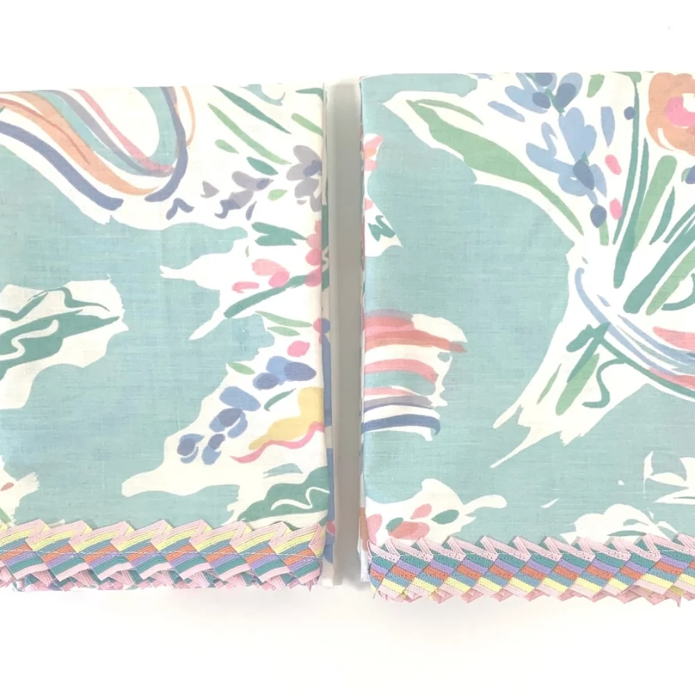 COLLIER CAMPBELL Duvet Cover Twin Floral Pastel Cotton Percale Vintage