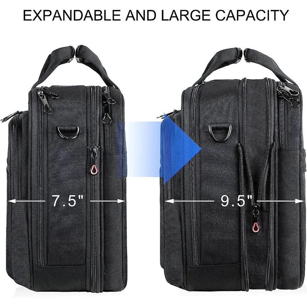 Men's Black Water-Repellent Messenger bag 18inch