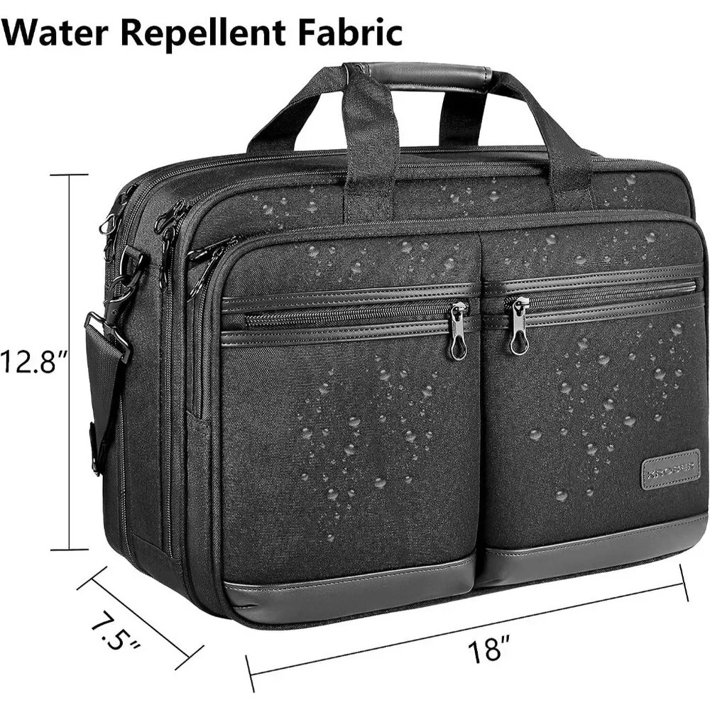 Men's Black Water-Repellent Messenger bag 18inch
