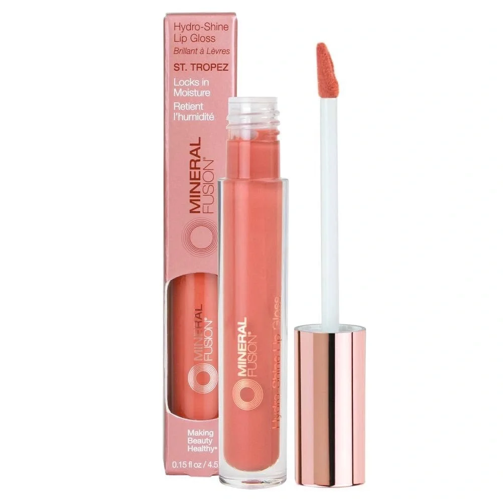 Mineral Fusion Hydro-Shine Lip Gloss | St. Tropez Orange | NIB | Clean Beauty