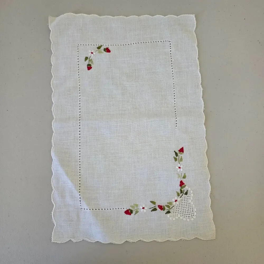 Vintage white linen