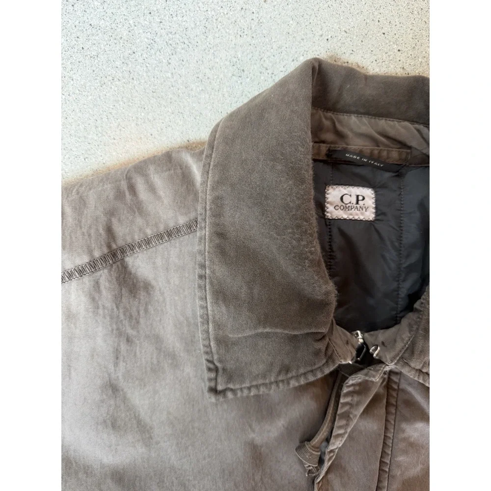 C.P. Company Men's 52 L Field Jacket Brown Italy Quilted Lined Utility Chore