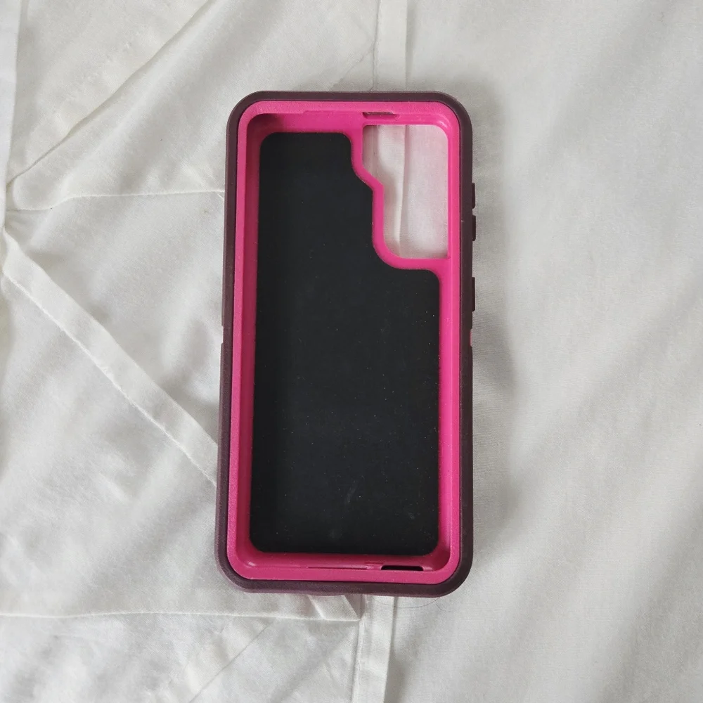 Samsung Galaxy S21 Chunky Defender Phone Hot Pink & Burgundy Wine Phone Case