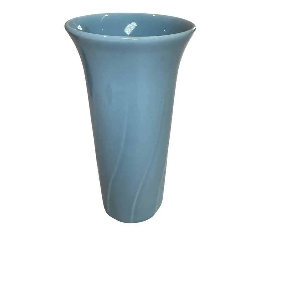 Vintage Pfaltzgraff FTDA Blue Pottery Vase‎ USA Mid Century Modern