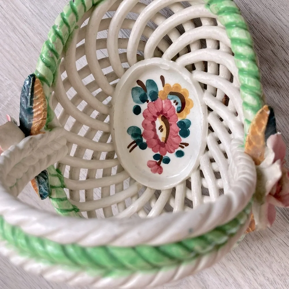 Vintage porcelain woven