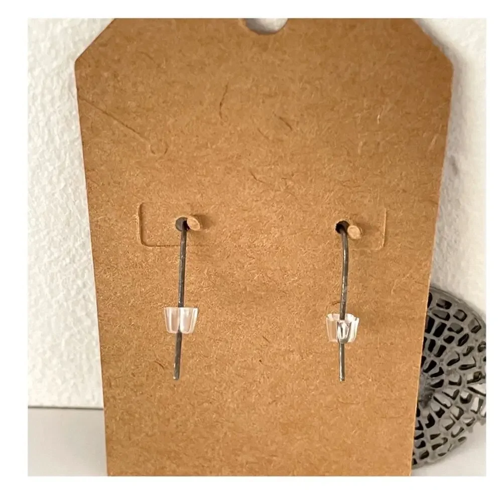 Metal and Sparkle Dangling Earrings