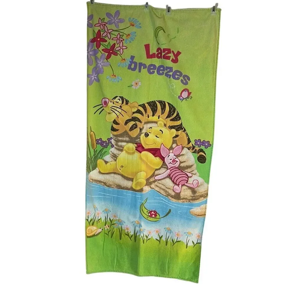 Vintage Winnie The Pooh and Friends Lazy Breezes Beach Towel