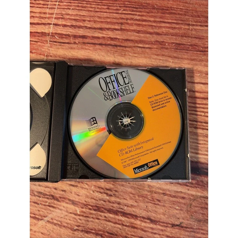 MICROSOFT OFFICE PROFESSIONAL 4.3 PC CD-ROM SOFTWARE 1994