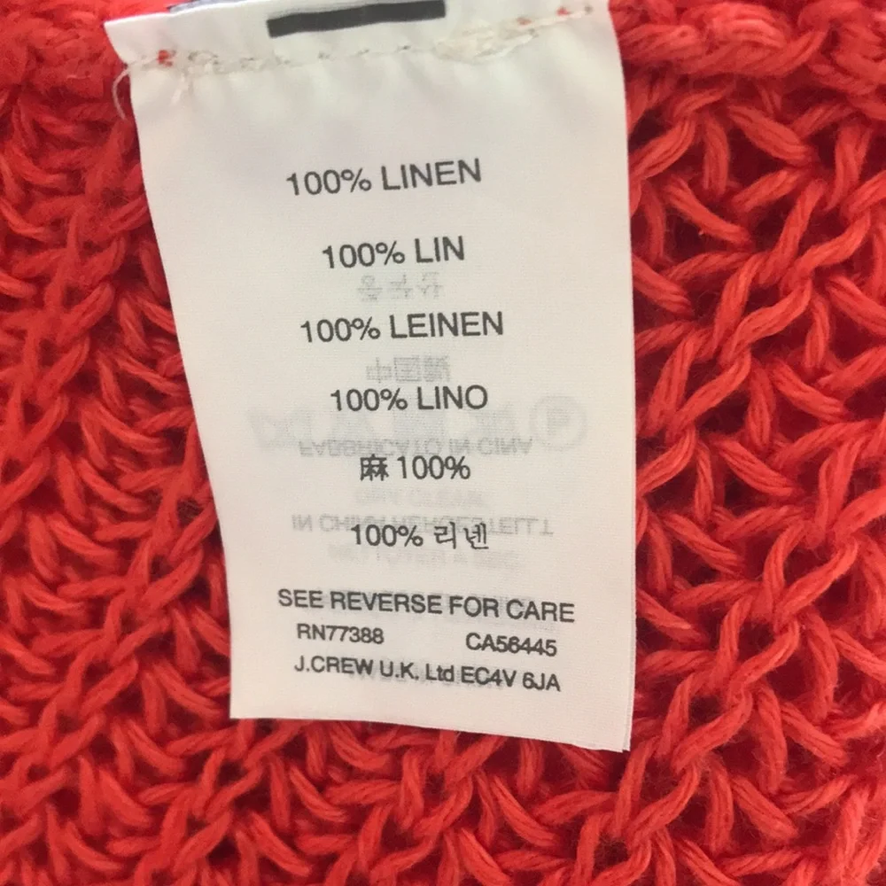 J. Crew Linen Beach Sweater sz xxs