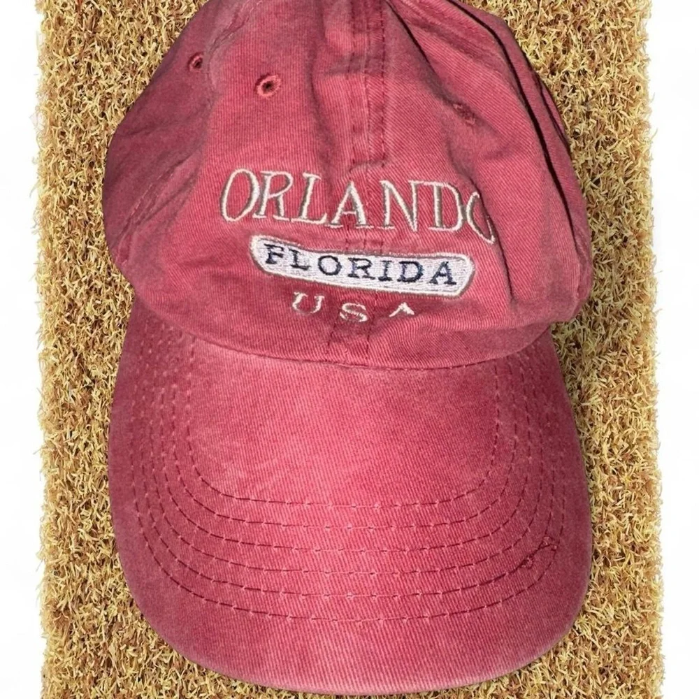 Orlando Embroidered Red Cap