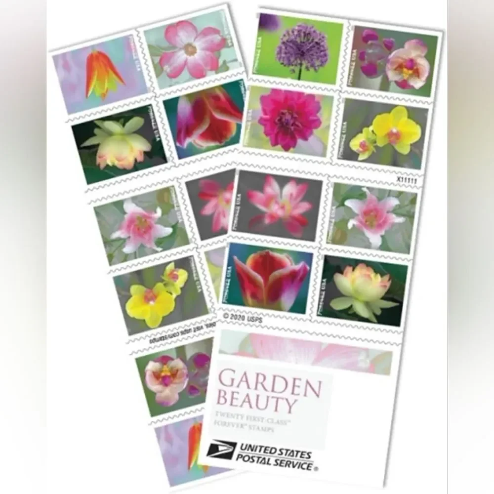 100 Garden Beauty 2021 Forever Flowers Postage Stamps USPS Wedding‎ Invitations