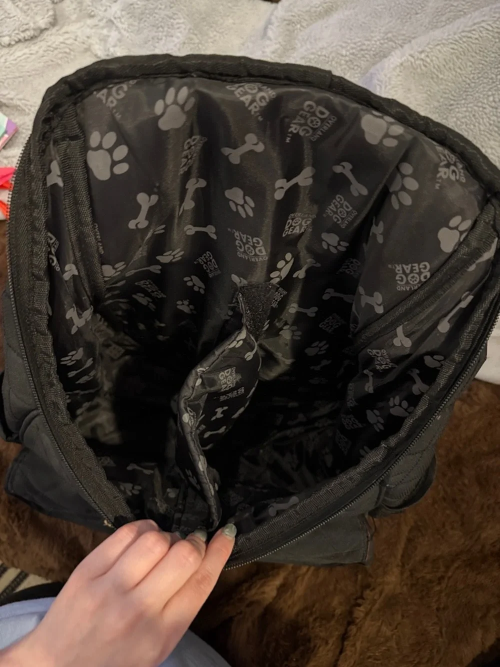 Quilted Black Pet Carrier Backpack