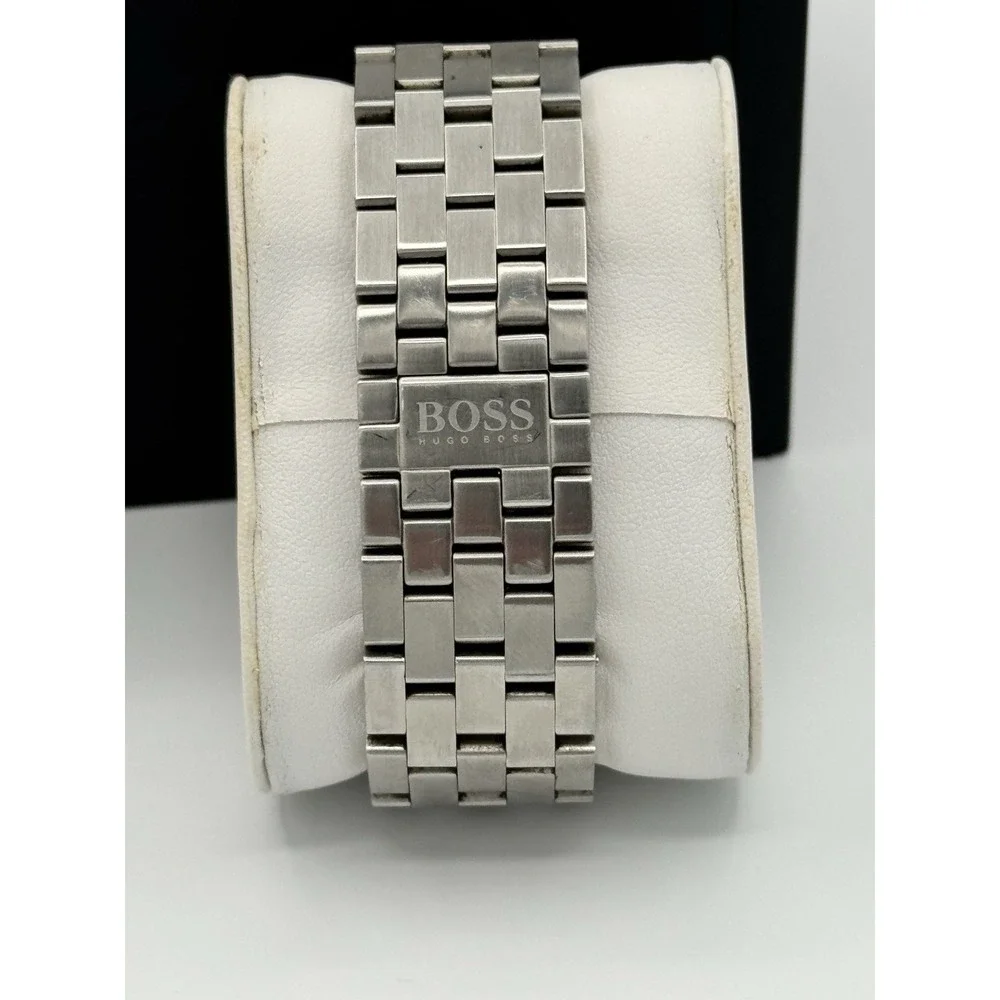 Hugo Boss Men's Stainless Steel Chronograph‎ Watch White Dial Quartz HB197