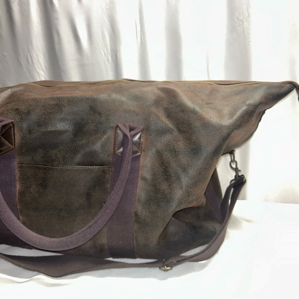 GH Bass Large Bag Tote Leather Look‎ Vintage Handle Shoulder Strap