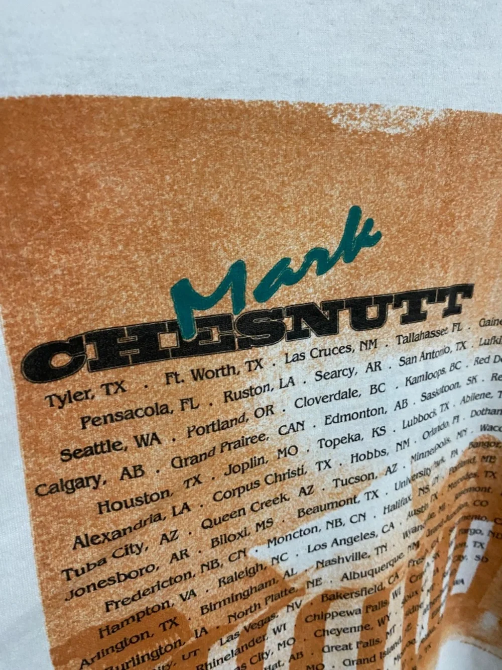 Vintage Autographed Mark Chestnutt T-shirt XL Unisex