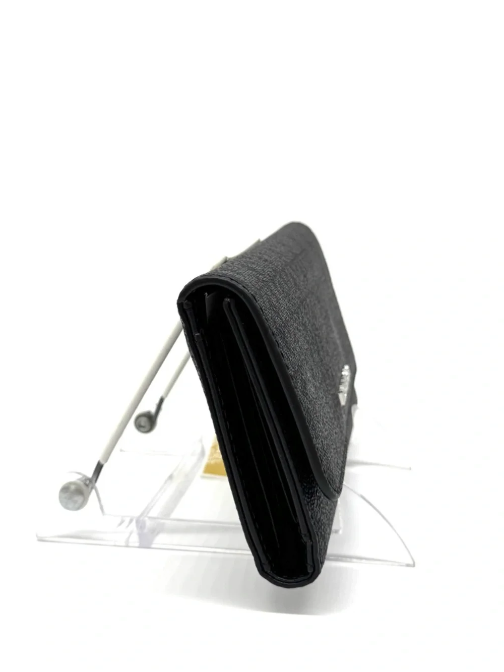 Michael Kors Large Trifold Wallet Black Signature
