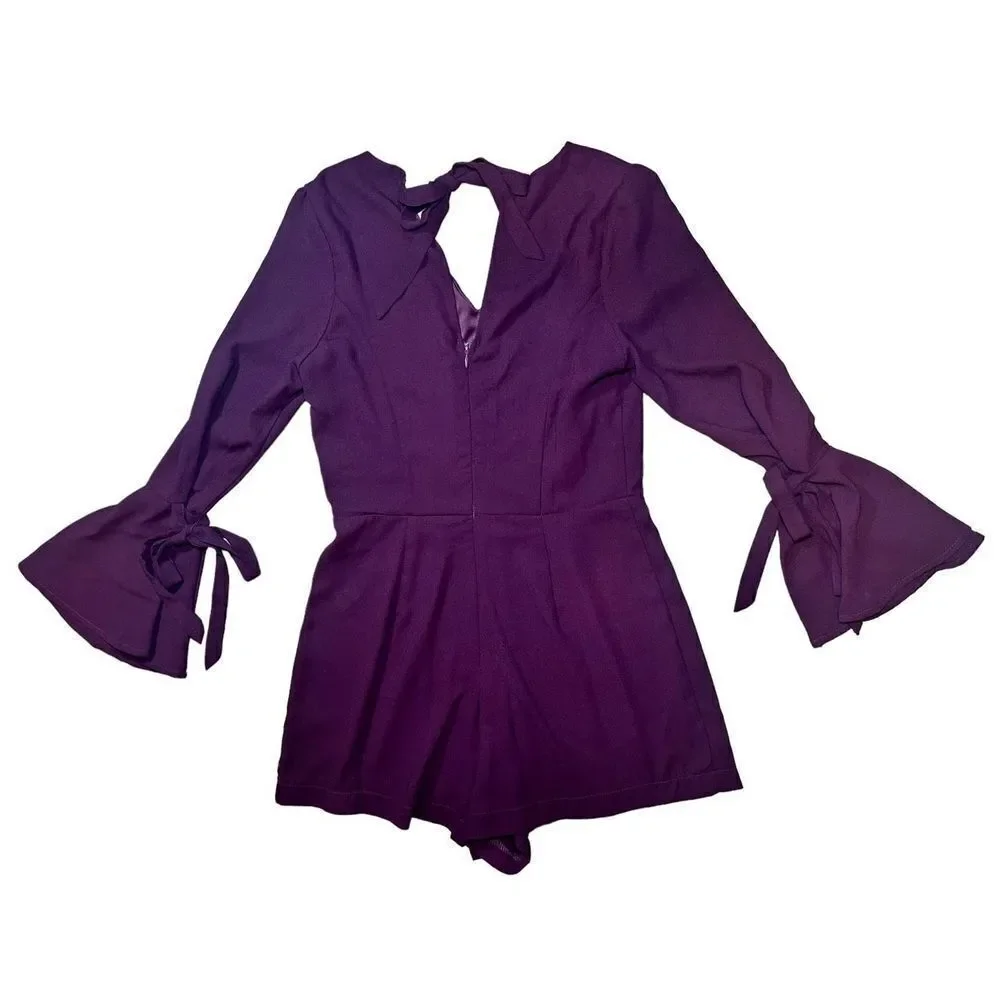 She & Sky Bell Sleeve Romper - Small​​​​​