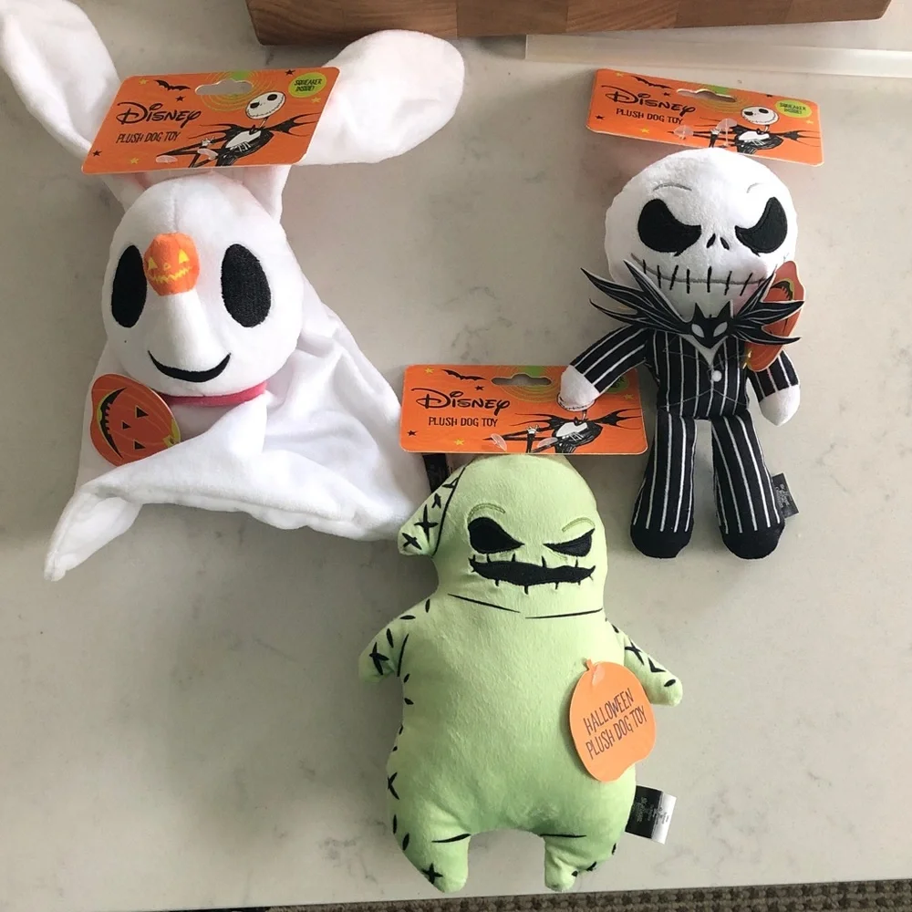 Disney Halloween Dog Toys - Jack, Zero, and Oogie Boogie