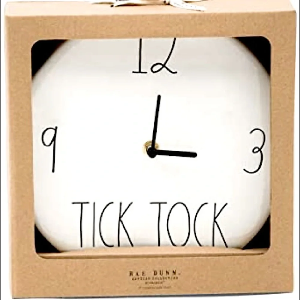 Rae Dunn TICK TOCK Clock