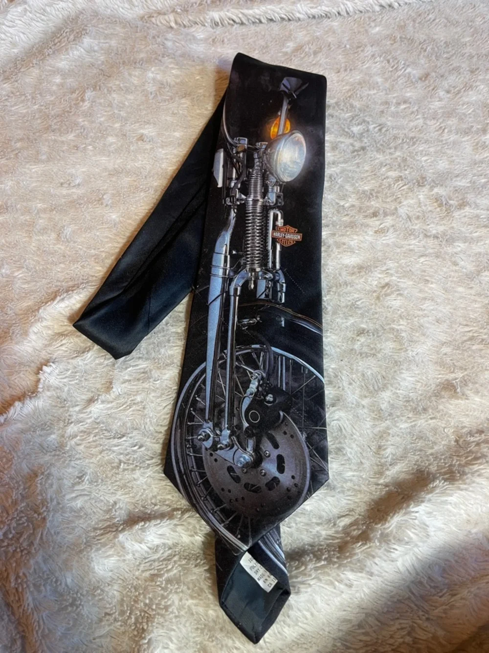 Vintage Harley-Davidson Motorcycle Graphic Tie